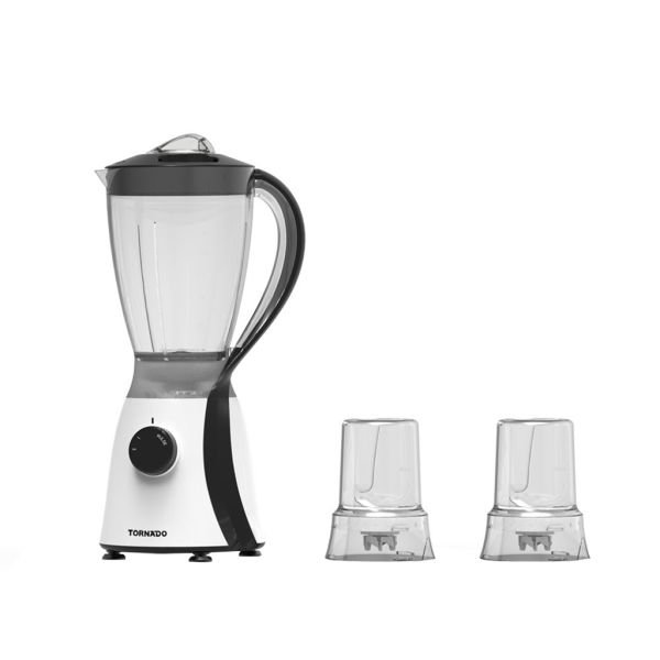 TORNADO Electric Blender 600 Watt 1.5 Liter 2 Mills Black
