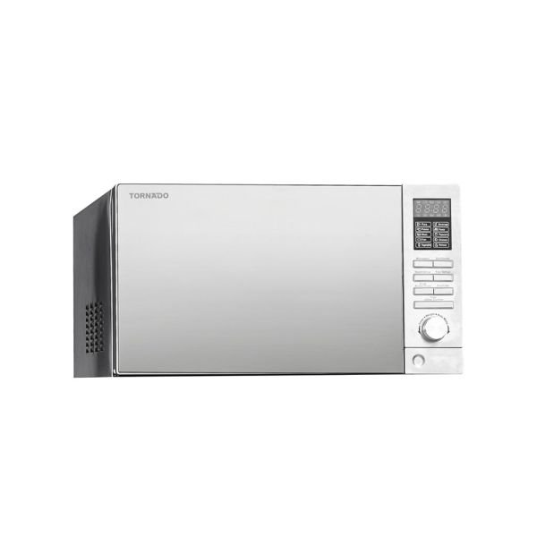 TORNADO Microwave Grill 25 Liter 900 Watt 10 Menus Silver