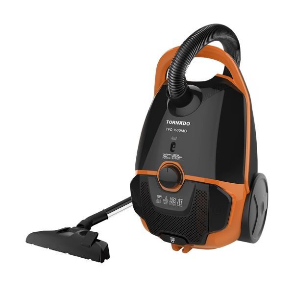 TORNADO Vacuum Cleaner 1600 Watt HEPA Filter Black x Orange