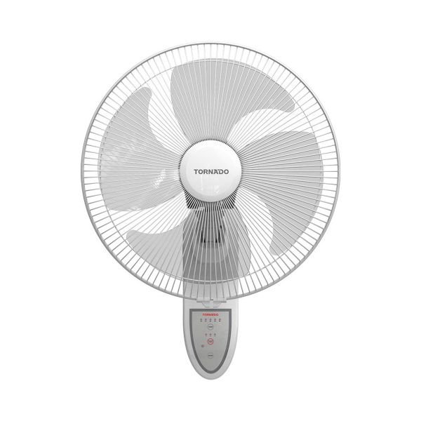 TORNADO Wall Fan 16 Inch 4 Blades Remote White